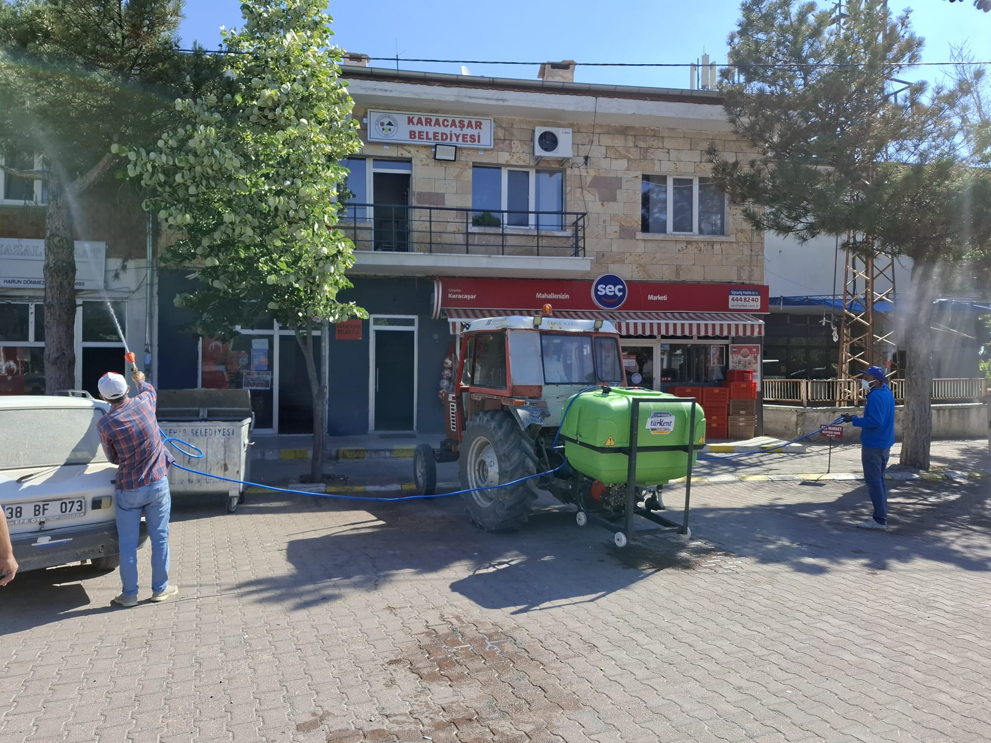 Karacaşar Belediyesi, ağaç biti ile mücadele başlattı.